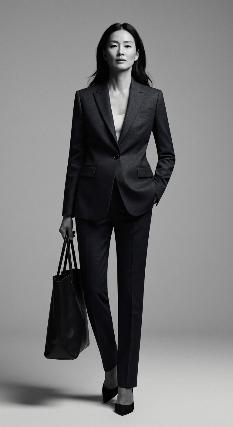 Statement blazer with sneakers — creative office outfit